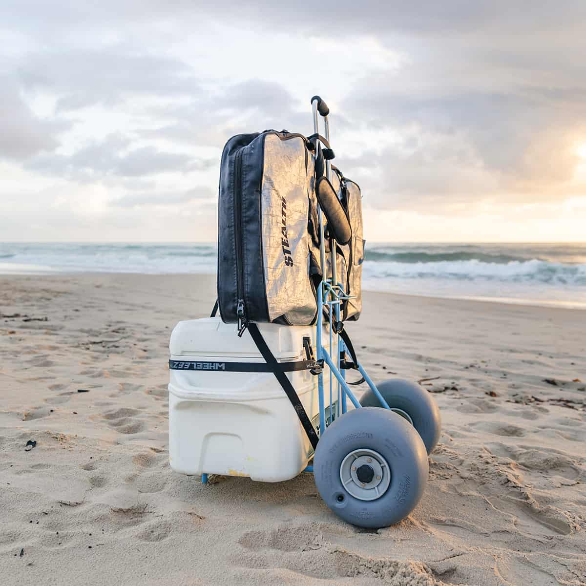 Carrello pieghevole pneumatici extra larghi Fridani BTB 100 Beach Cart max 