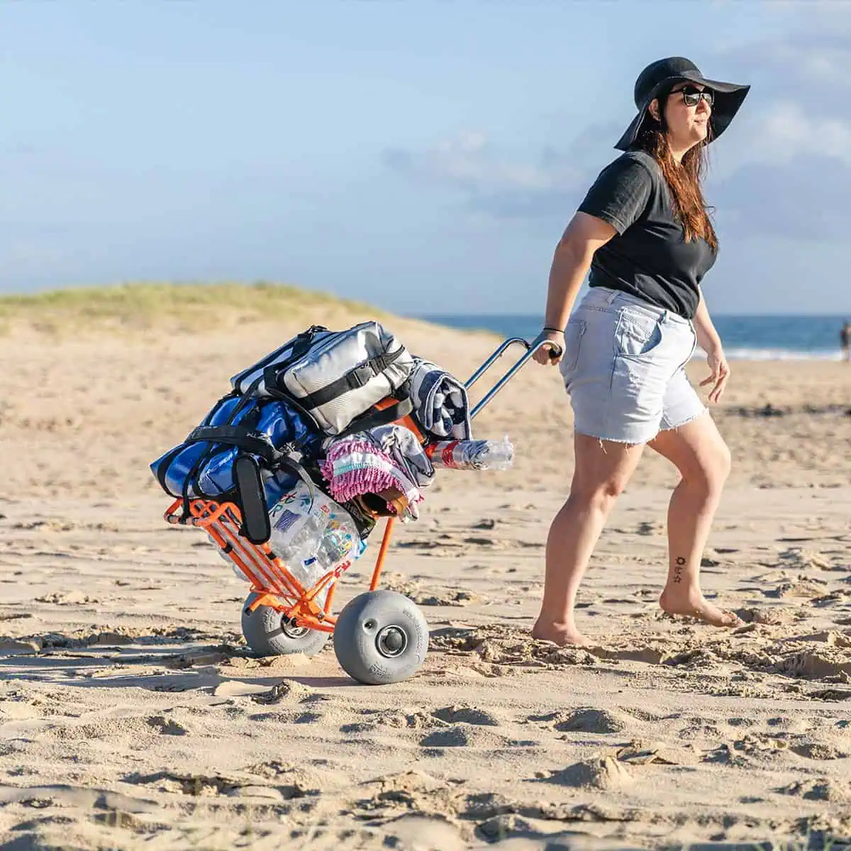 Wheeleez™ Beach Cart Folding Mini Orange - Image 3