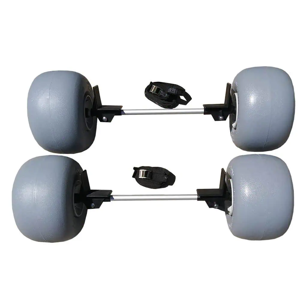 Wheeleez™ Cooler Beach Wheel Conversion Kit with 2–30cm wheel/bracket sets (2 Sets) - Image 2