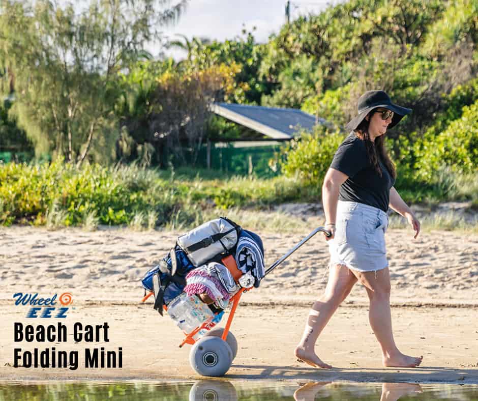 wheeleez folding beach cart