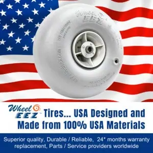 Wheeleez tires USA designed and made from 100% USA materials